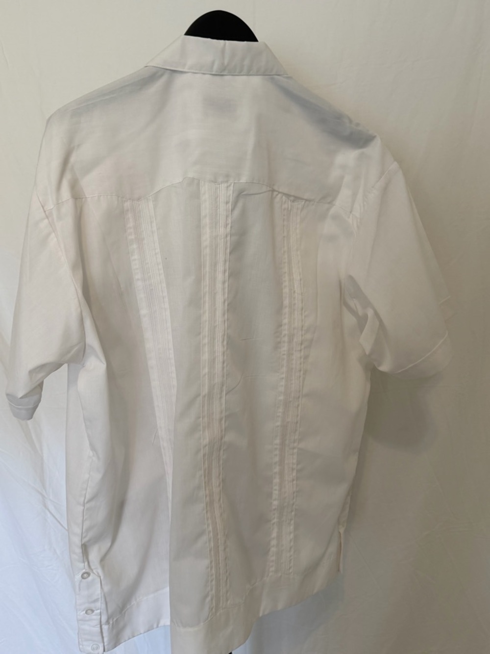 Guayabera Authentica White Embroidered 4-Pocket Guayabera Shirt Men’s Size 44 - Picture 8 of 10